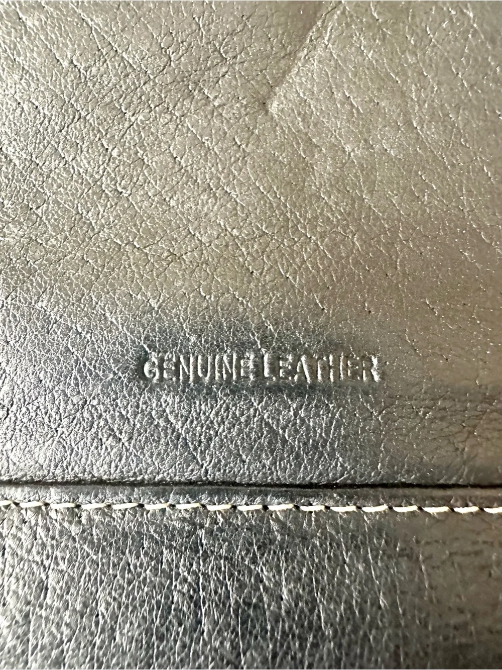 Genuine Leather Black Checkbook Wallet Organizer Snap Closure